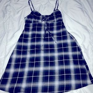 Plaid Babydoll Mini Dress